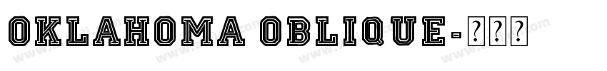 Oklahoma Oblique字体转换